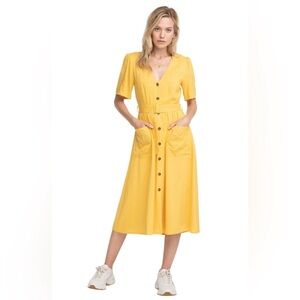 Astr Yellow Dress Sz S